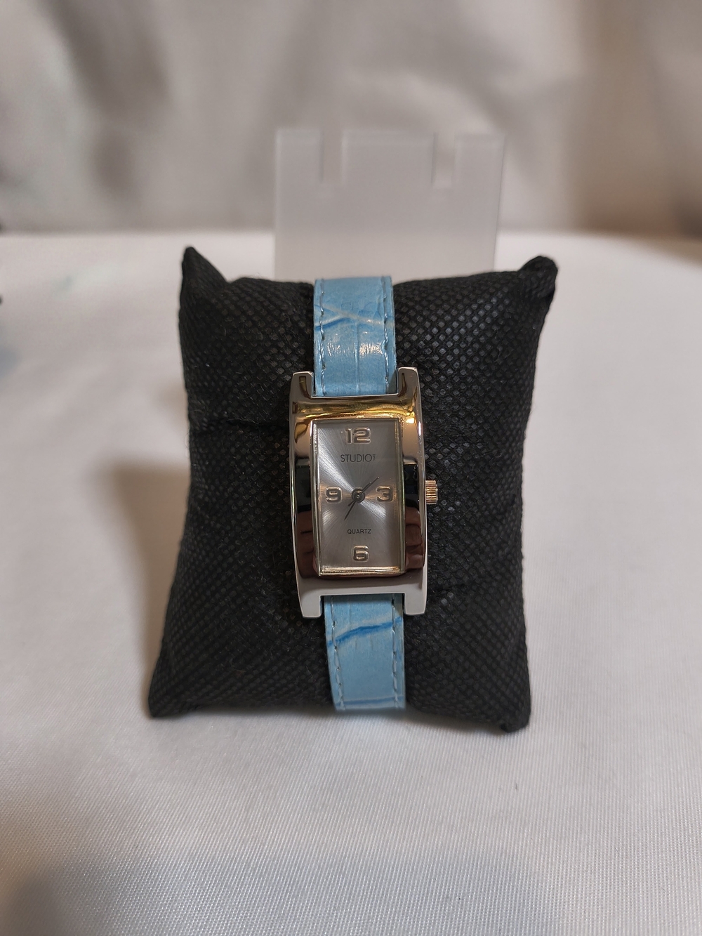 Studio Women's Blue Leather Strap Quartz Watch